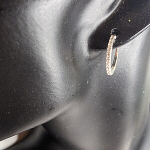 NWOT Swarovski Crystal‎ Elements Silver Overlay Hoops